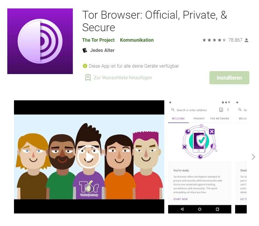 Browsertest Android Tor Browser