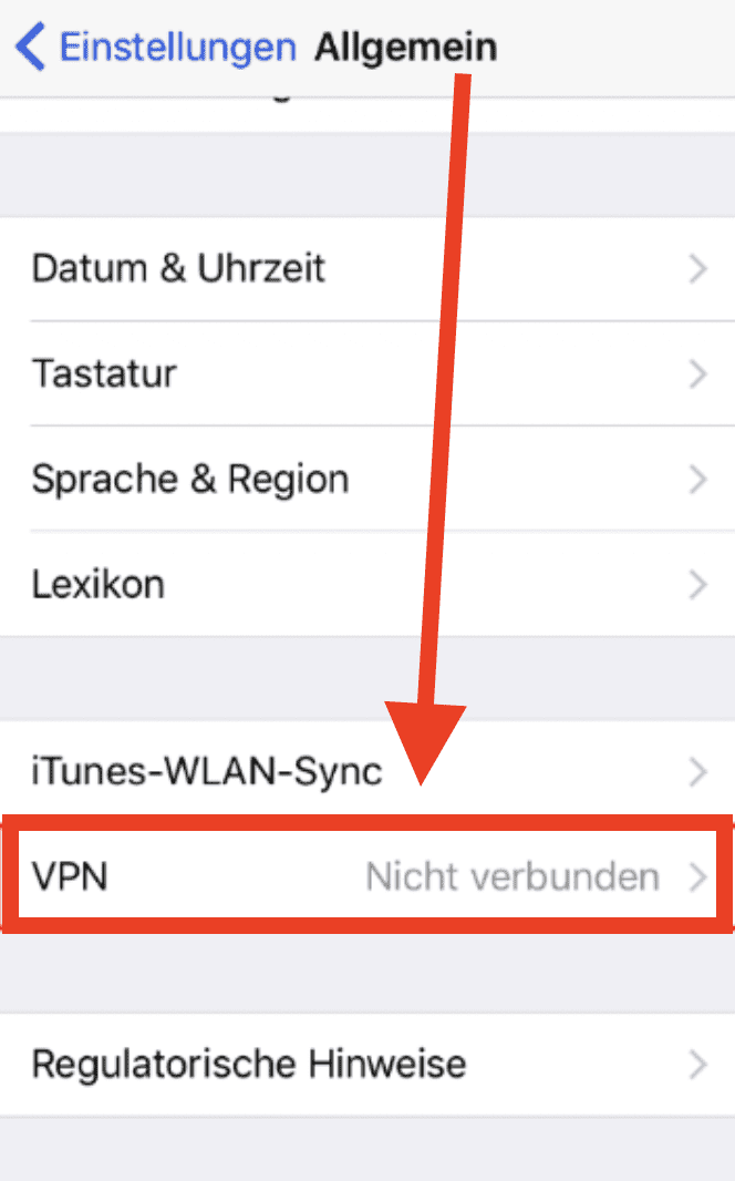 VPN iPhone einrichten