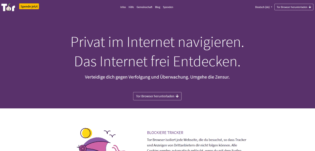 tor browser webseite