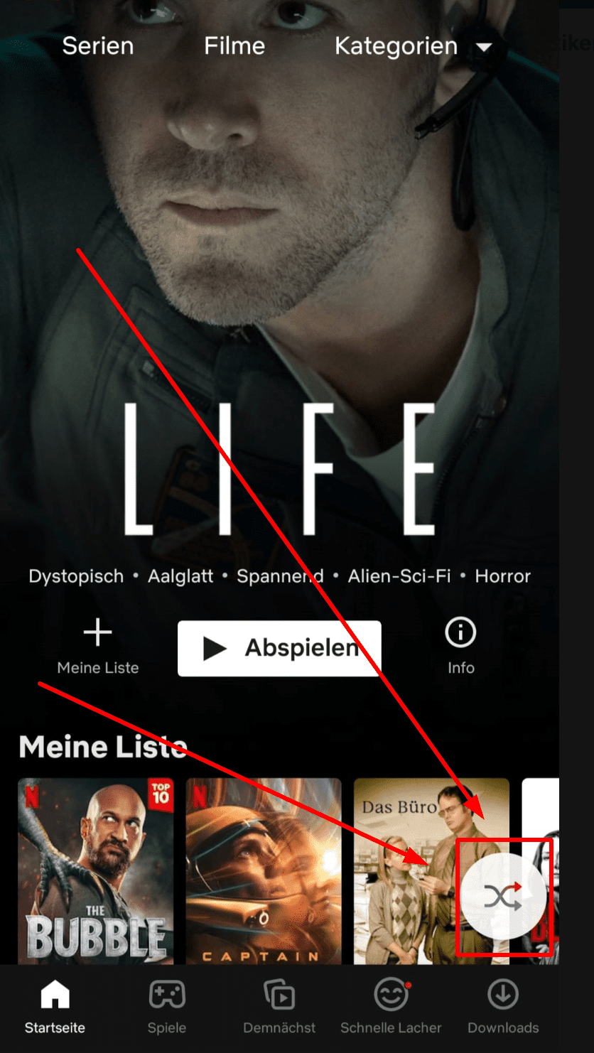 Netflix funktion ueberrasch mich