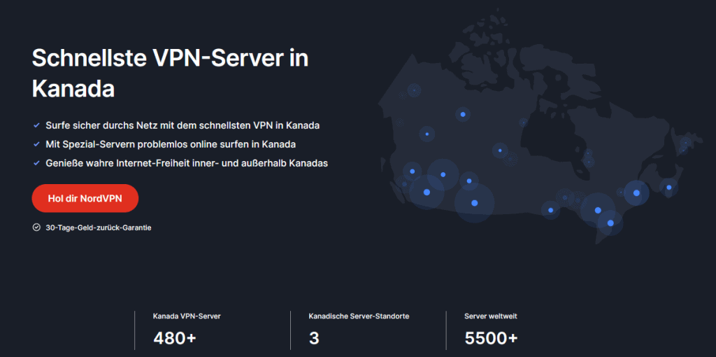 nordvpn server kanada