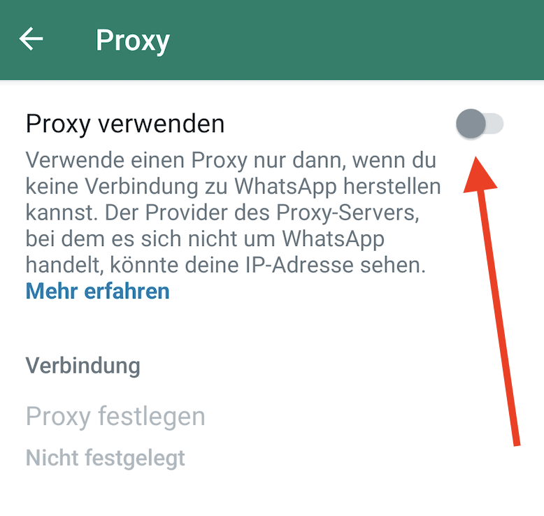 whatsapp proxy einstellung