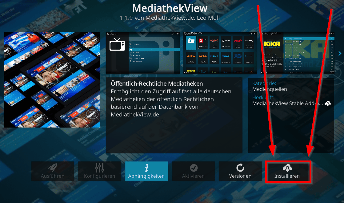 kodi mediathekview installieren