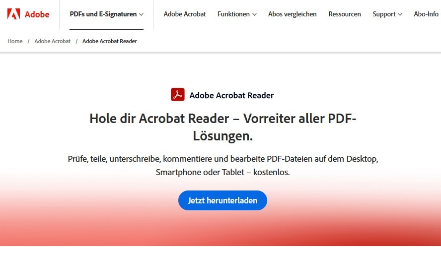 adobe acrobat reader fuer pdf