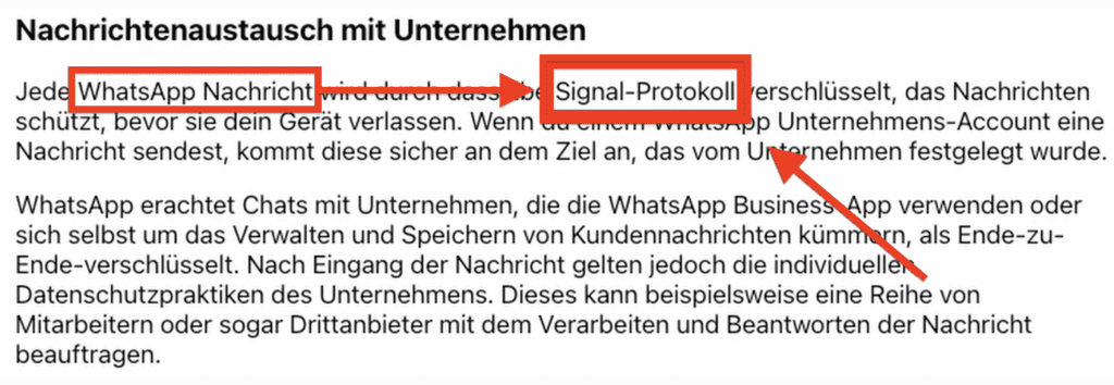 whatsapp protokoll signal